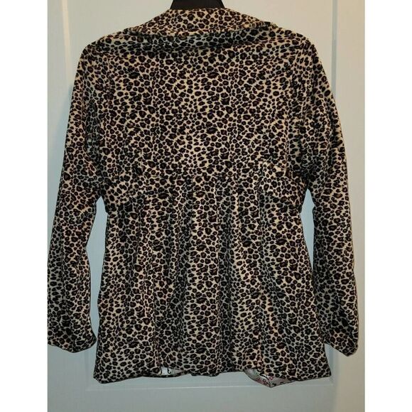 Surrealist USA BOHO FAUX Leopard Swing Jacket Coat Size 2 Medium Gorgeous! - Picture 6 of 9
